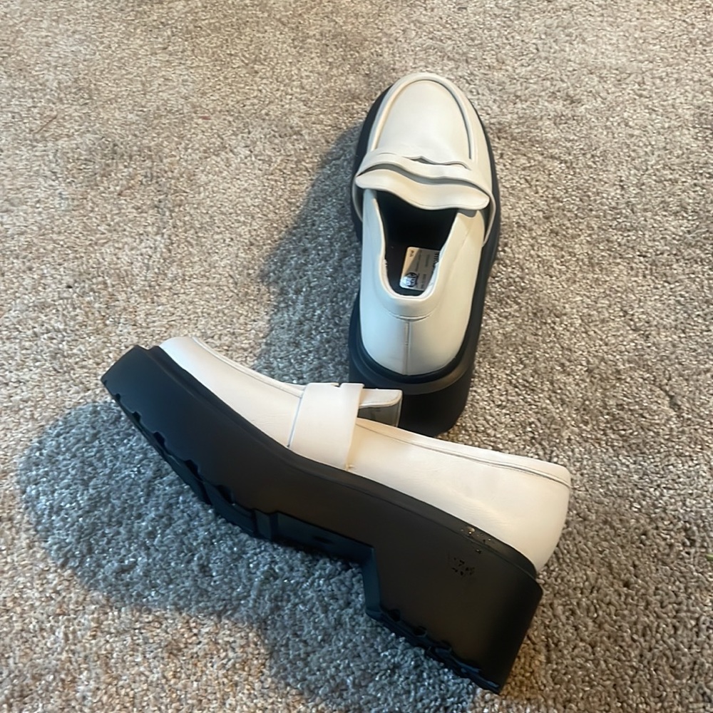 wild fable penny loafers in white with platform size 9.5 new - Picture 4 of 5